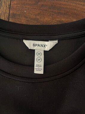 SPANX Black Crew Neck Tee - Black